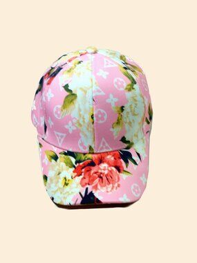 Story by Davinci Pink Floral Monogram Baseball Cap Luxe Style NWT